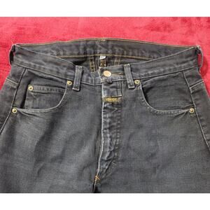 Marithe Francois Girbaud Black Flat Front Denim Jeans 11 Juniors Tapered Legs